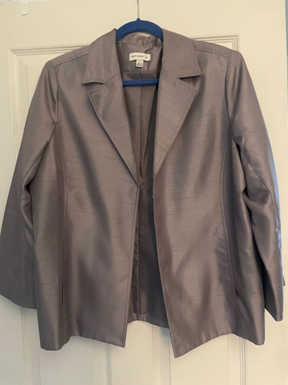 SUSAN GRAVER GRAY FORMAL JACKET - SZ L - NEVER WORN